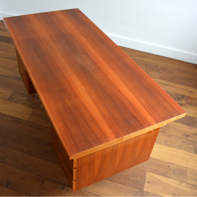 Scandinavian vintage teak and rosewood desk, 1960