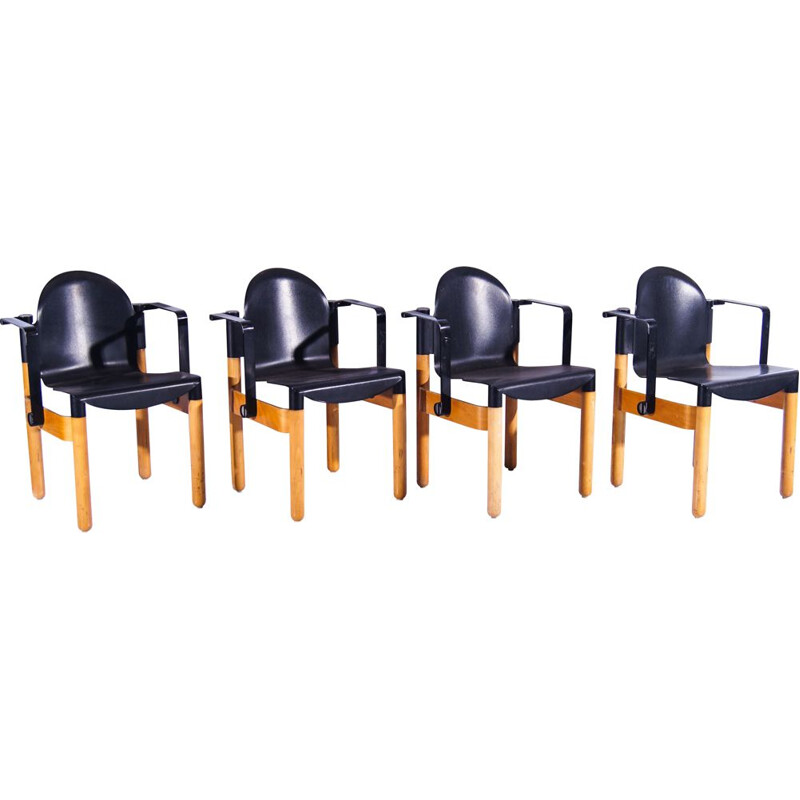 Ensemble de 4 fauteuils vintage Flex 2000 de Gerd Lange pour Thonet, 1970