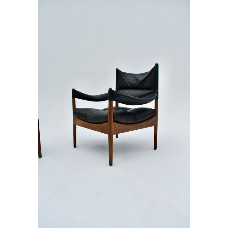 Vintage armchair and ottoman model Modus by Kristian Solmer Vedel for Søren Willadsen møbelfabrik