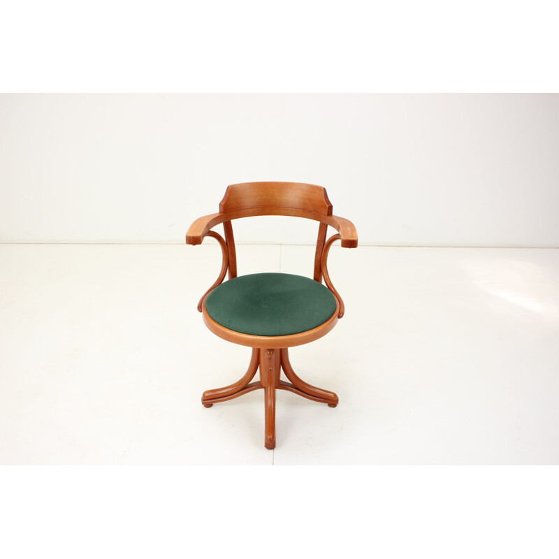 Vintage height adjustable swivel armchair by Ton