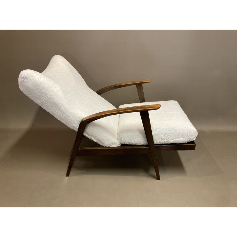 Vintage modular armchair and ottoman by Knoll, 1950