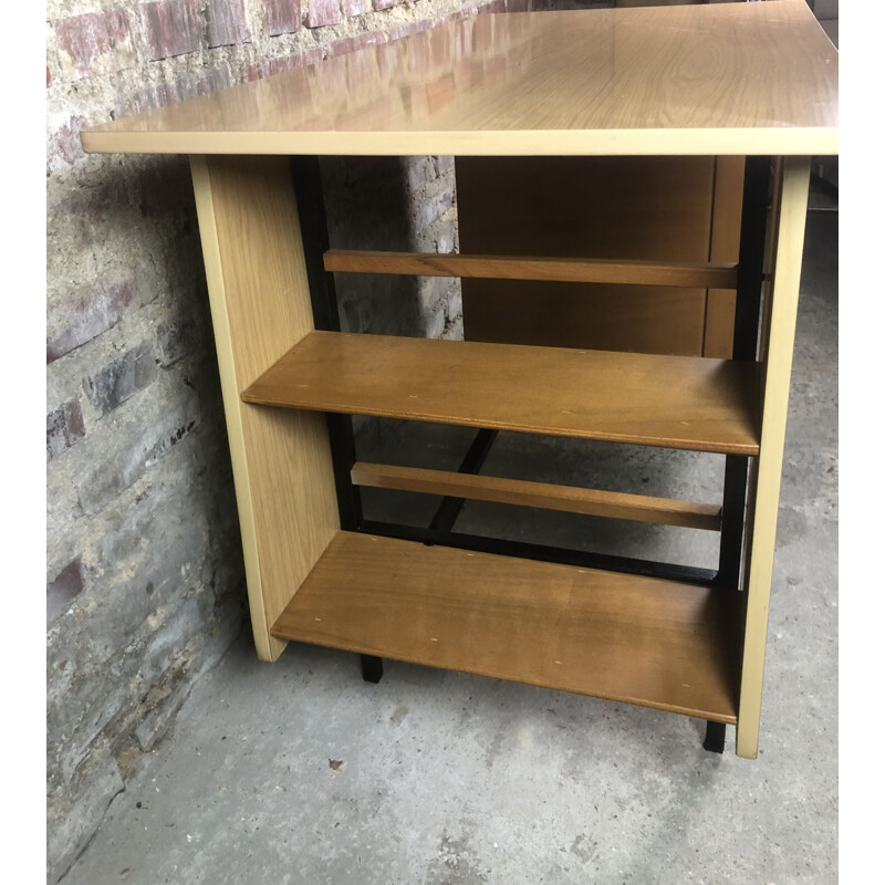 Vintage Brandt desk in formica and veneer, 1960