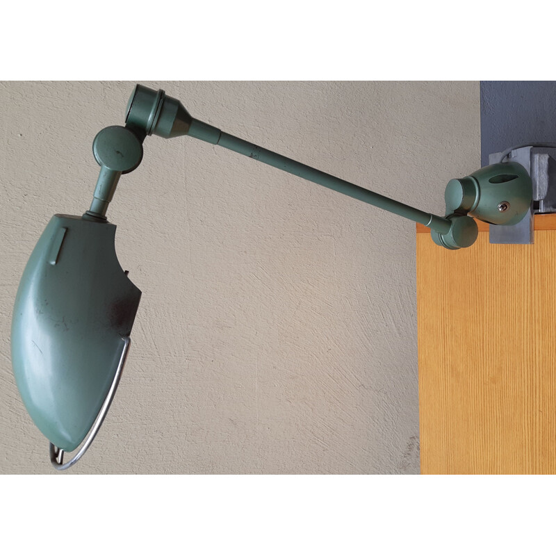 Vintage workshop lamp with 2 articulated arms, 1960