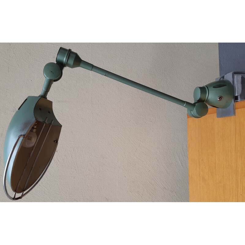 Vintage workshop lamp with 2 articulated arms, 1960