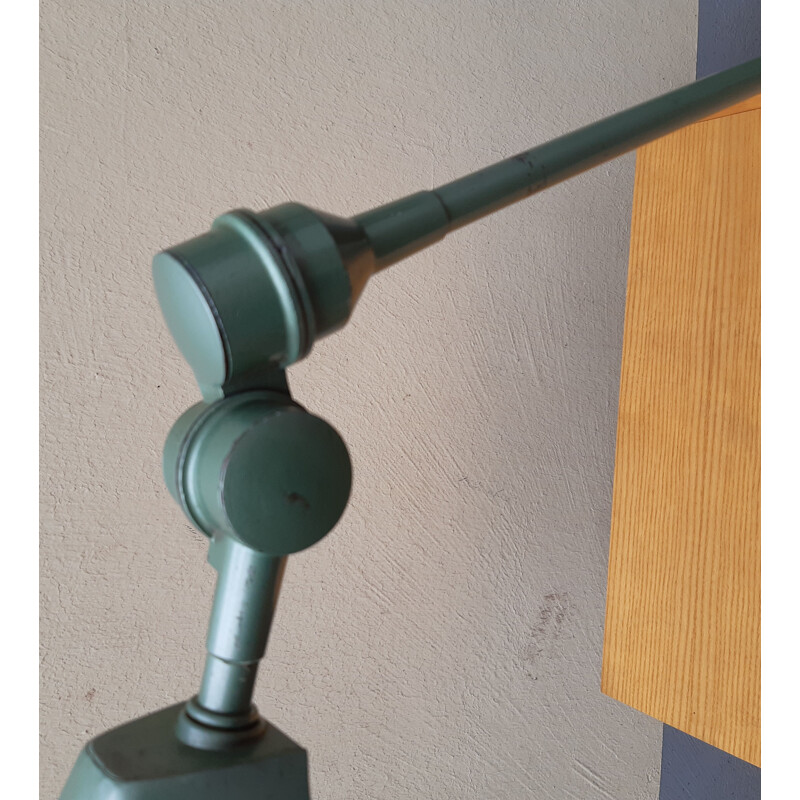 Vintage workshop lamp with 2 articulated arms, 1960