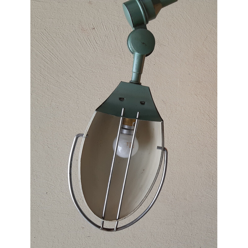 Vintage workshop lamp with 2 articulated arms, 1960