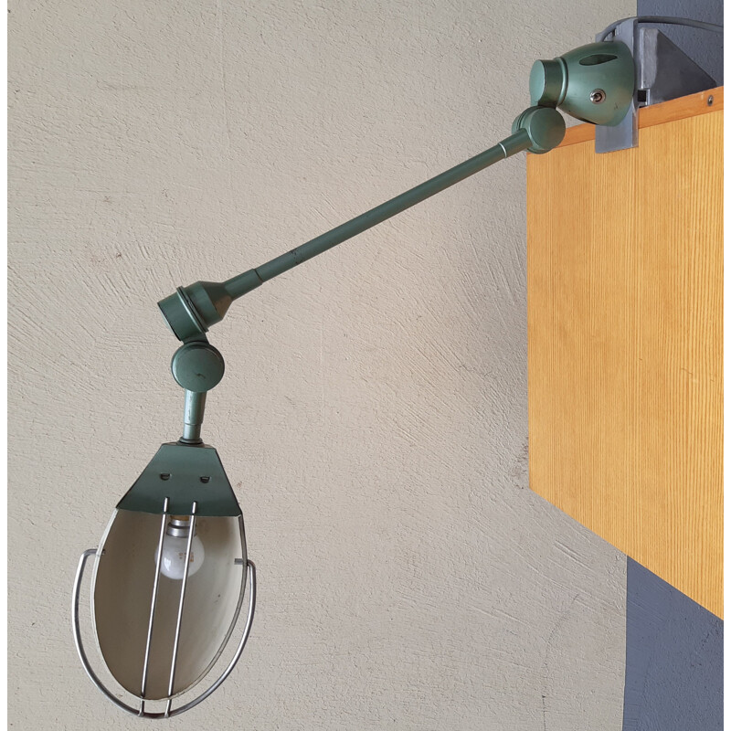 Vintage workshop lamp with 2 articulated arms, 1960