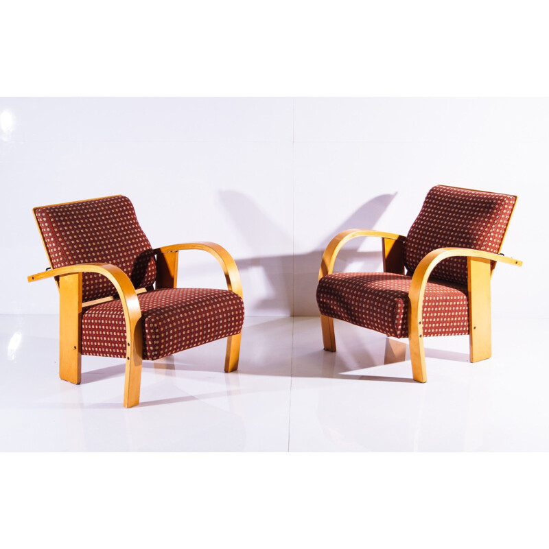 Pair of vintage bentwood armchairs, Netherlands 1970
