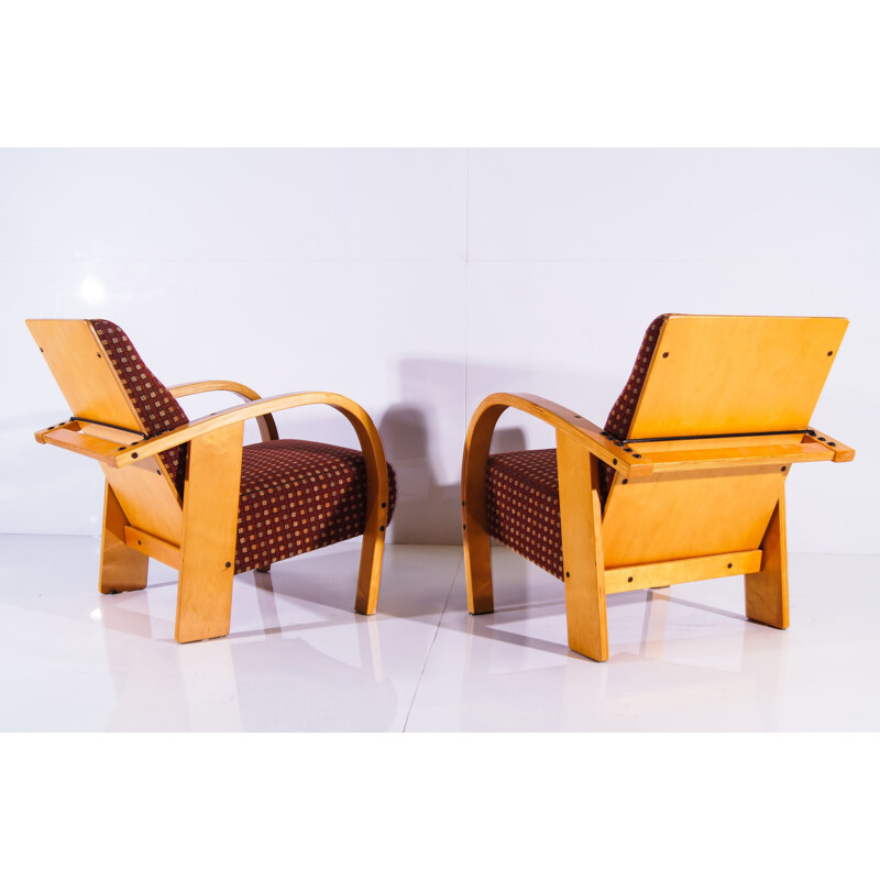 Pair of vintage bentwood armchairs, Netherlands 1970