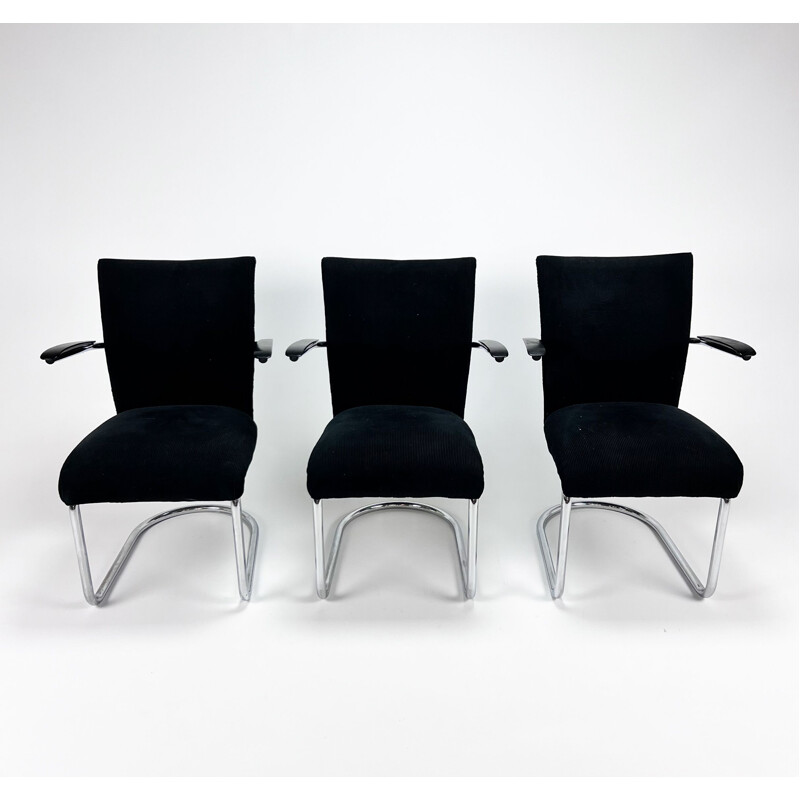 Set van 3 vintage fauteuils model 7018 van Gebroeders de Wit, 1950