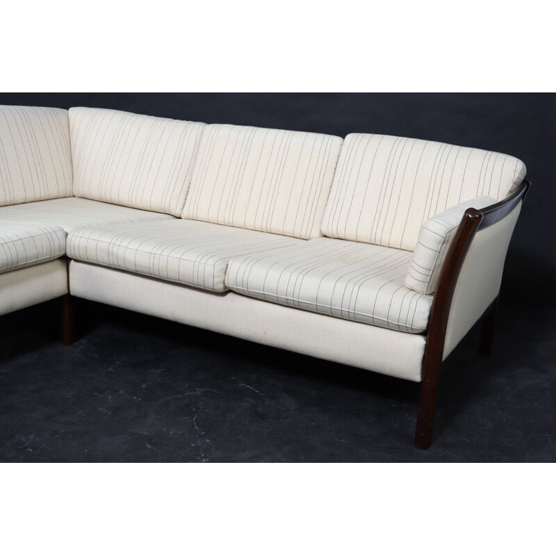 Vintage Stouby corner sofa upholstered in wool