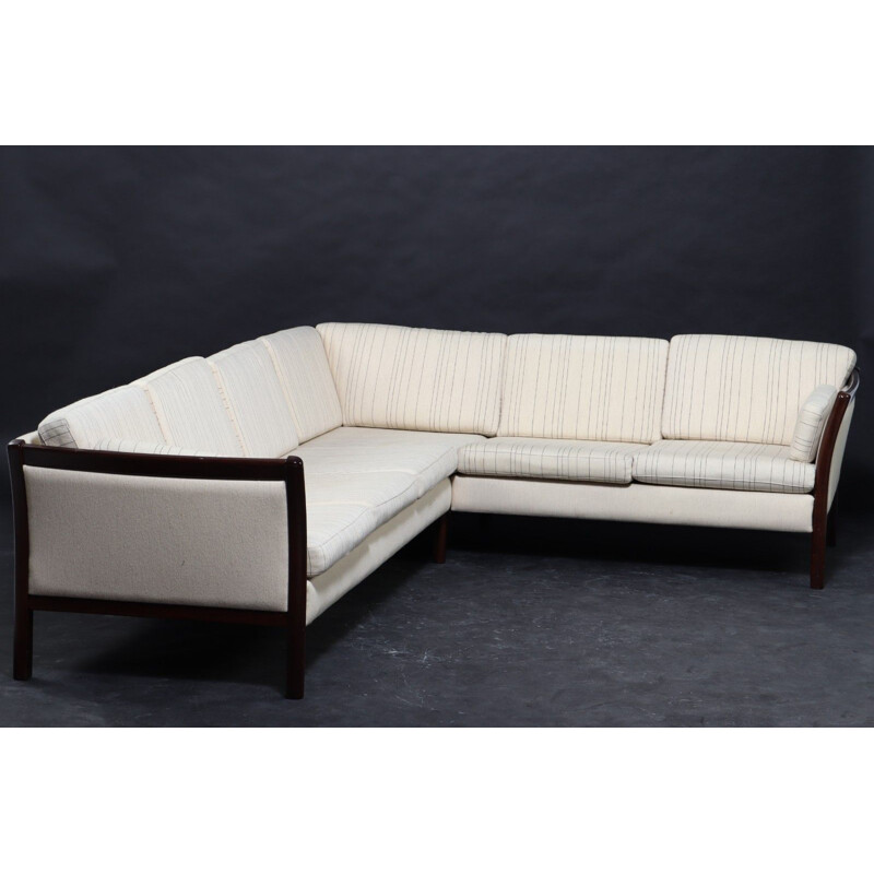 Vintage Stouby corner sofa upholstered in wool
