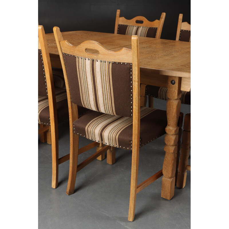 Danish vintage oakwood dining set