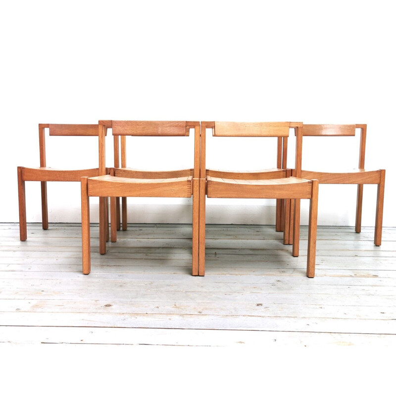 Set van 6 vintage eiken kathedraalstoelen door Gordon Russell voor Dick Russell, 1960