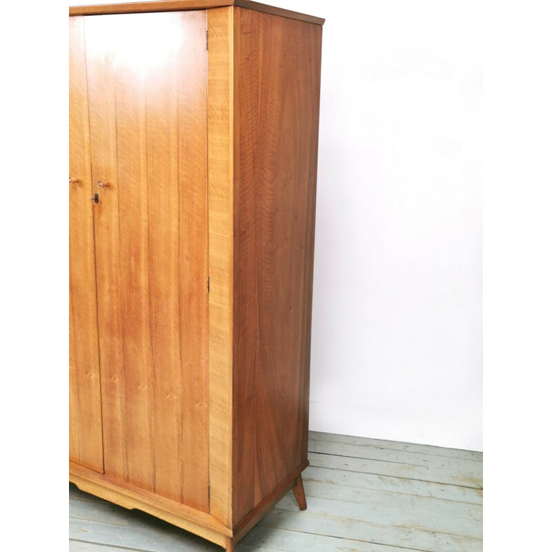 British mid century walnut cabinet by Alfred Cox for Maples, 1950s