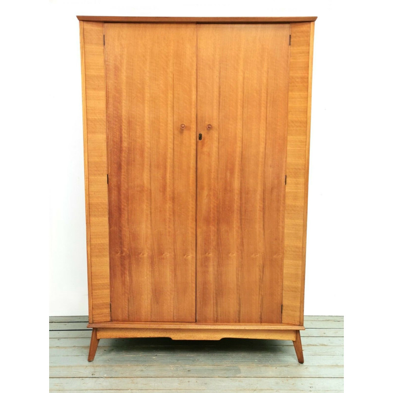 British mid century walnut cabinet by Alfred Cox for Maples, 1950s