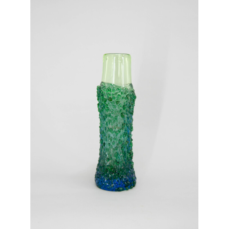 Vintage art glass vase by Miloslava Svobodova, Czechoslovakia 1960