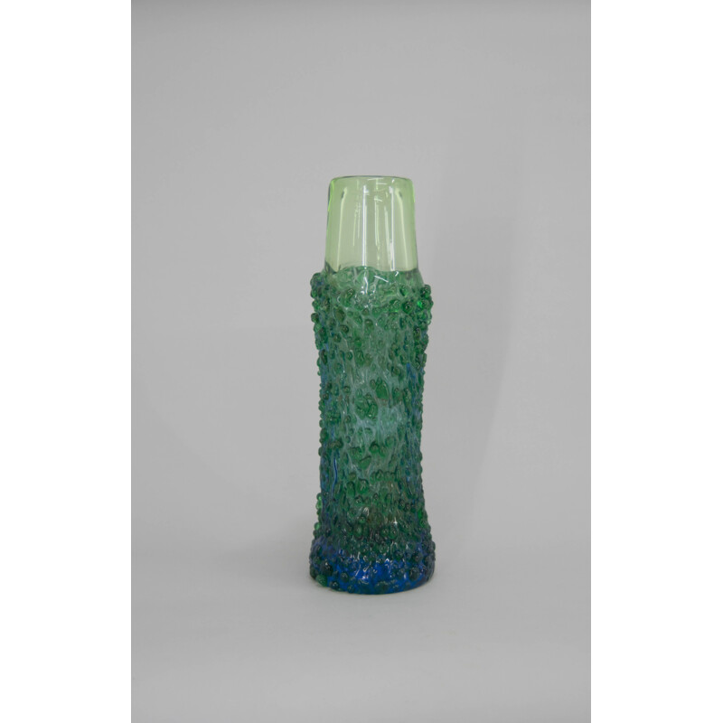 Vintage art glass vase by Miloslava Svobodova, Czechoslovakia 1960