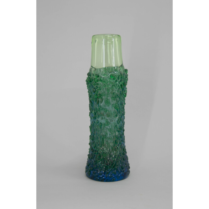 Vintage art glass vase by Miloslava Svobodova, Czechoslovakia 1960