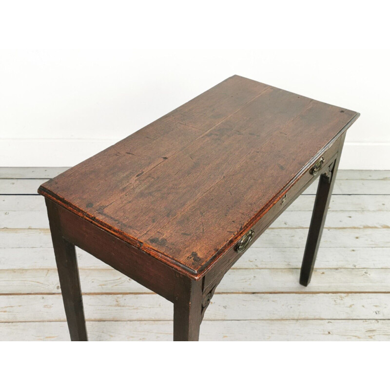 English vintage oakwood side table