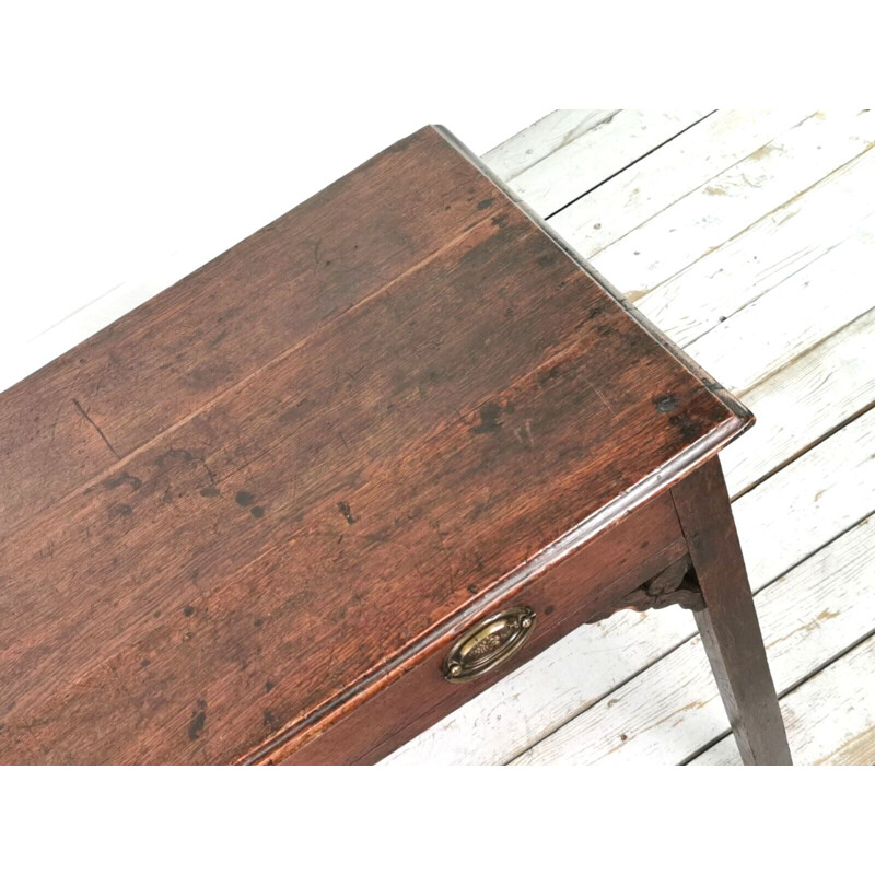 English vintage oakwood side table