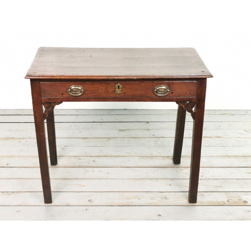 English vintage oakwood side table