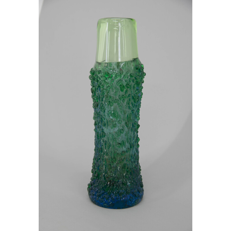 Vase vintage en verre d'art par Miloslava Svobodova, Tchécoslovaquie 1960