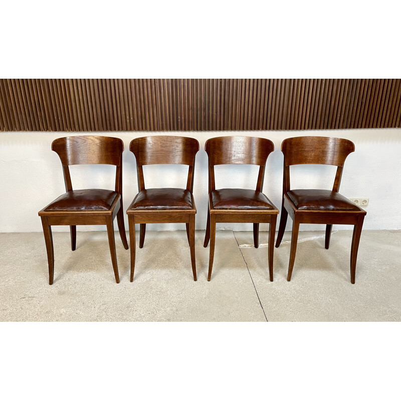 Ensemble de 4 chaises allemand vintage par Richard Riemerschmid pour Deutsche Werkstätten Hellerau, 1930