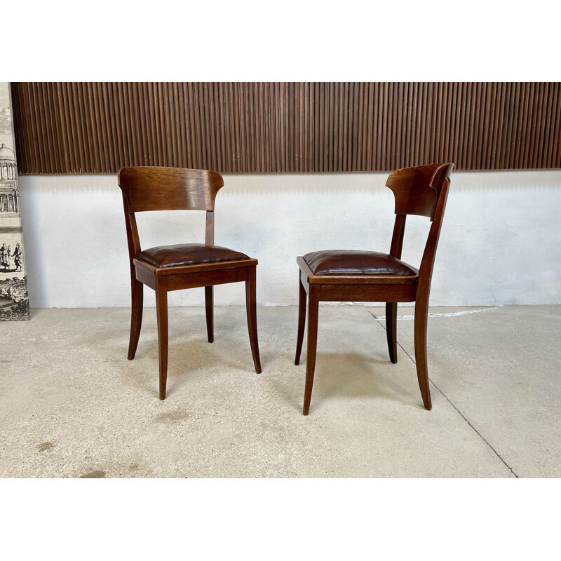 Set of 4 vintage German dining chairs by Richard Riemerschmid for Deutsche Werkstätten Hellerau, 1930s