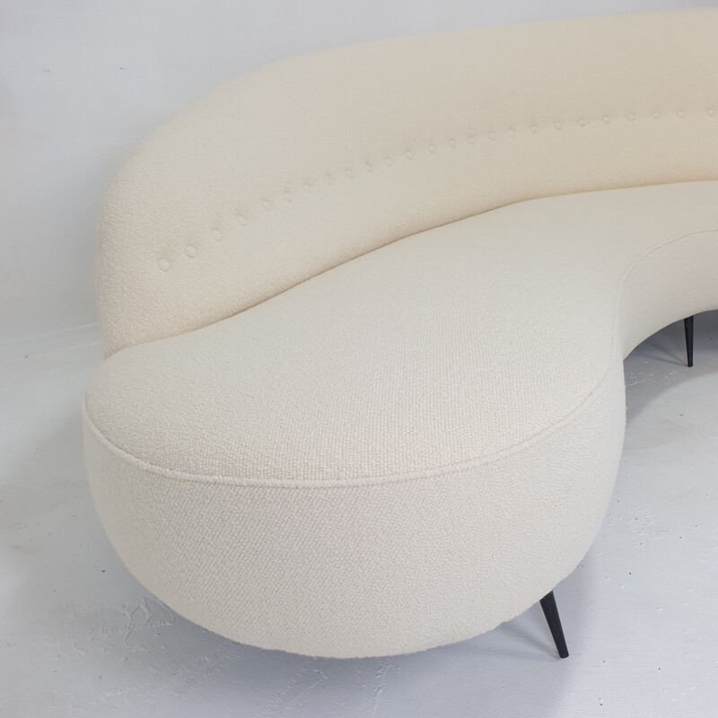 Vintage curved sofa by Federico Munari, Italy 1950s