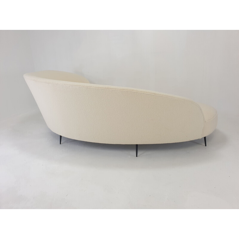 Vintage curved sofa by Federico Munari, Italy 1950s