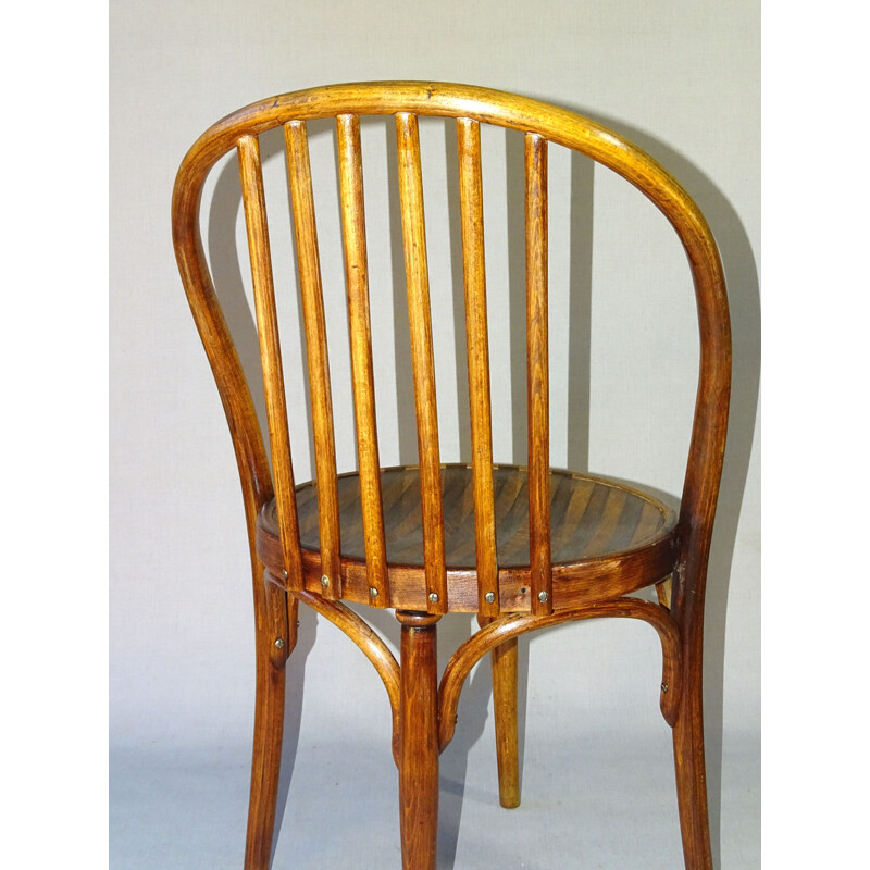 Pair of vintage Viennese Secession bistro chairs by Kohn, 1912