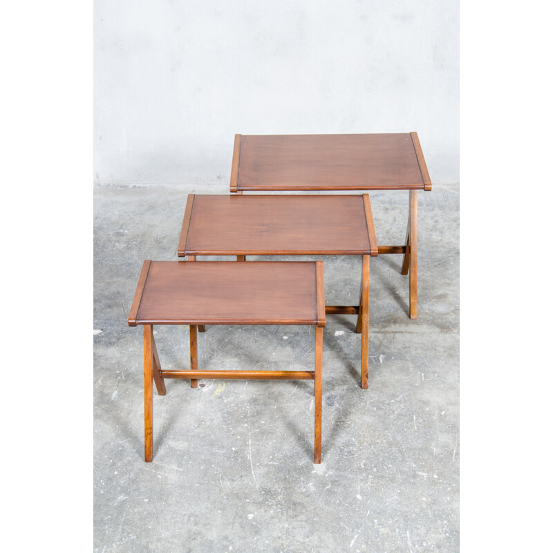 Set of 3 Danish nesting tables in teak - 1960s