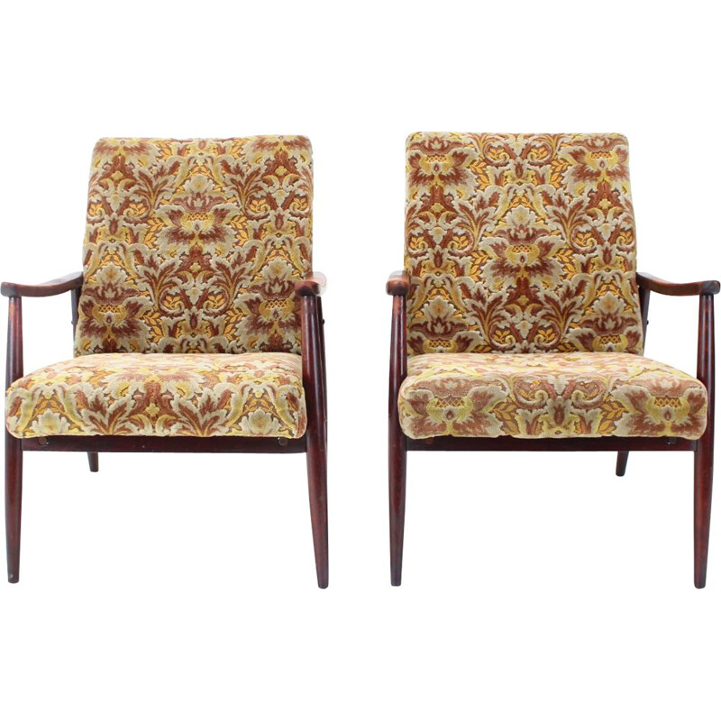 Pair of vintage armchairs by Jitona, 1970s