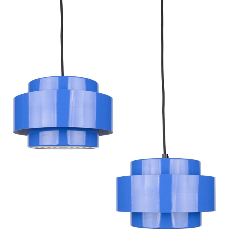 Pair of Danish vintage pendant lamps Juno by Jo Hammerborg for Fog og Morup, 1963