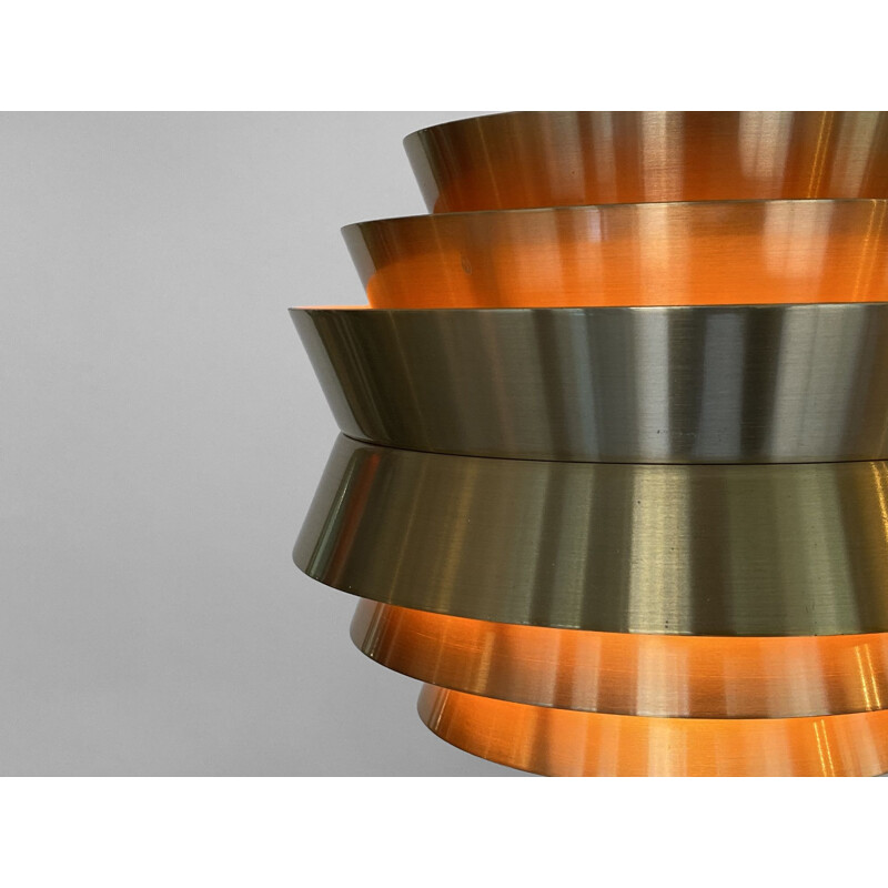 Vintage pendant lamp "Trava" by Carl Thore for Granhaga Metallindustri, Sweden 1970s