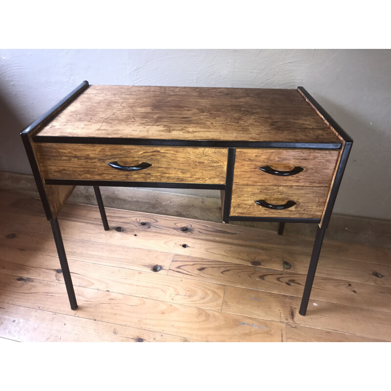 Vintage desk in oiled wood, 1960