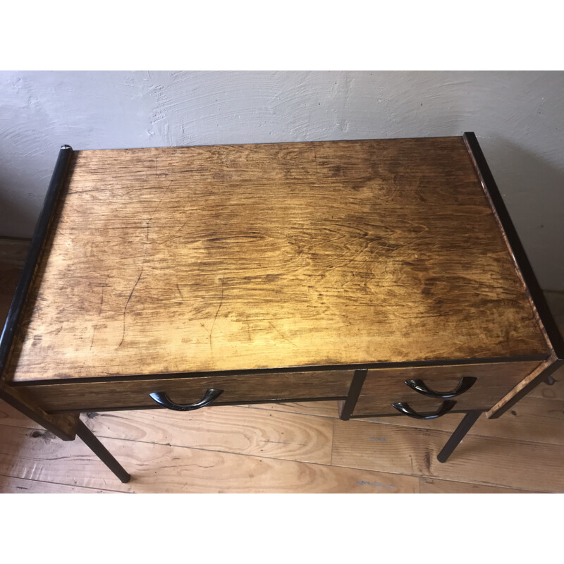 Vintage desk in oiled wood, 1960