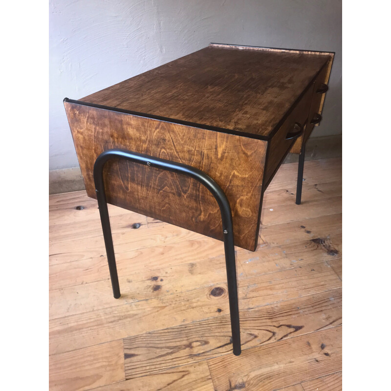 Vintage desk in oiled wood, 1960