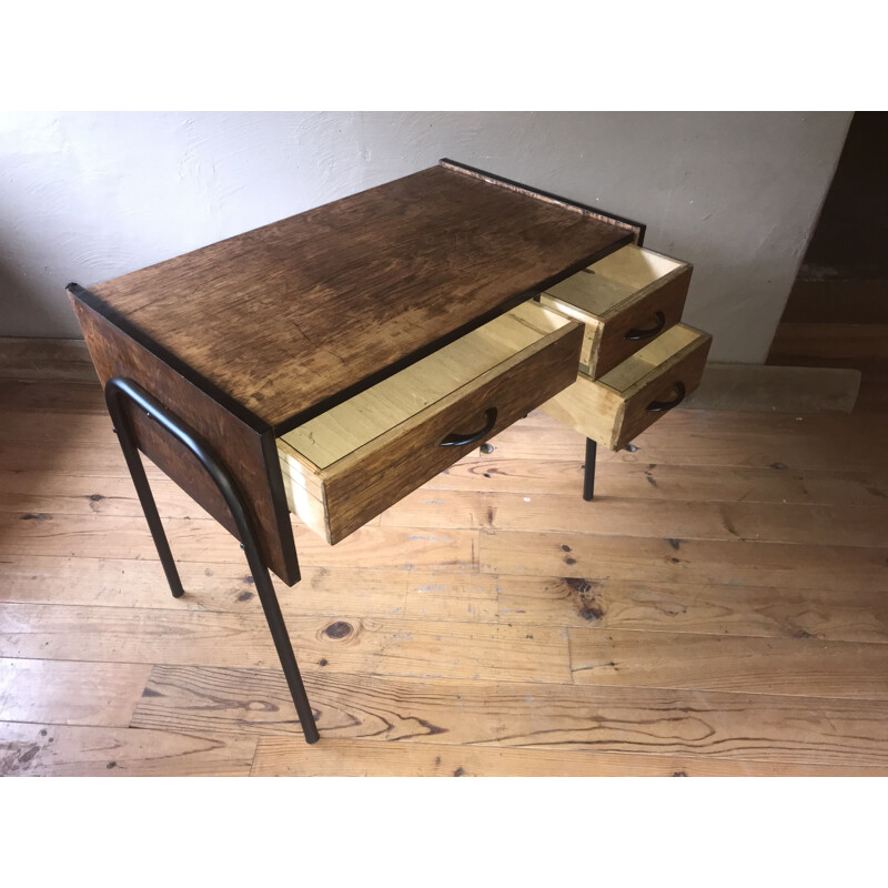 Vintage desk in oiled wood, 1960