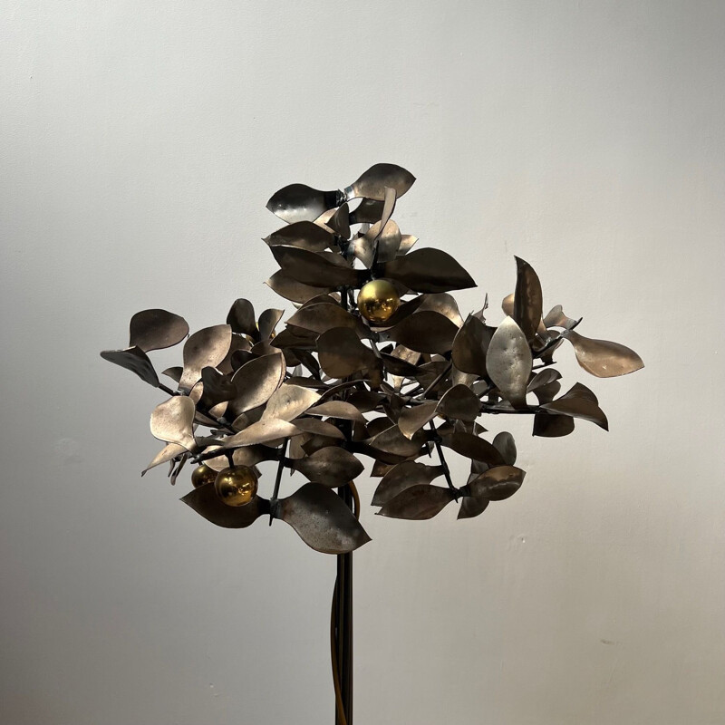 Pair of vintage decorative steel trees by Blacksmith, England 1970