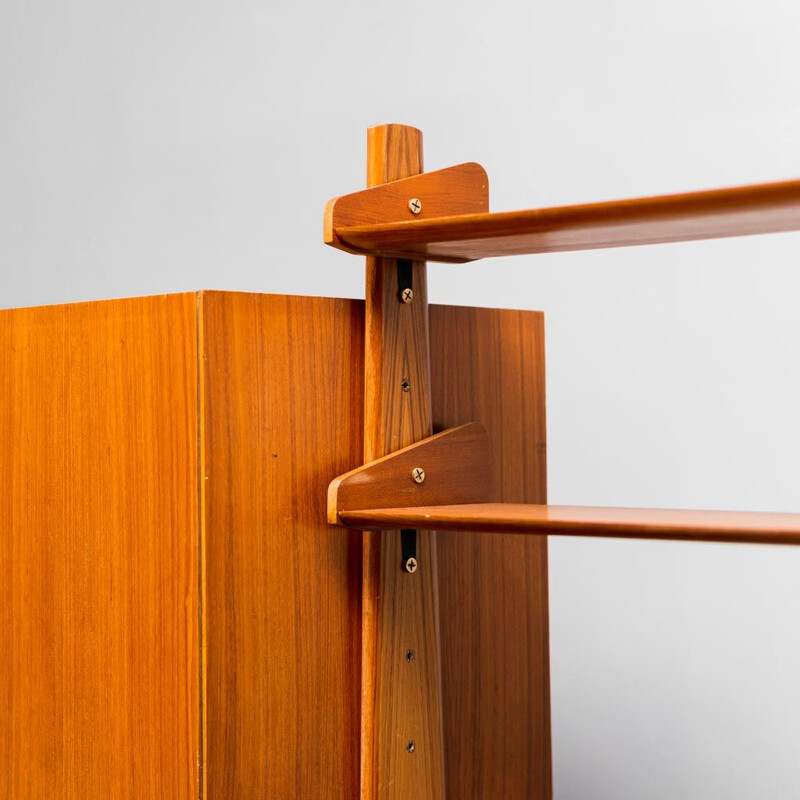 Vintage teak bookcase with cabinet by Av Arredamenti, 1960s