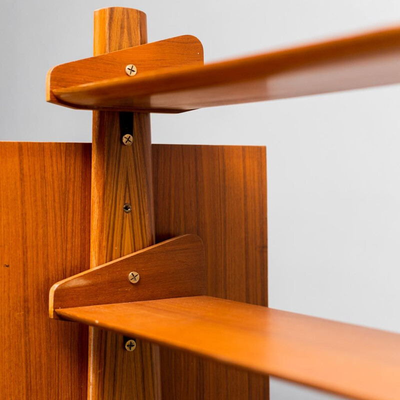 Vintage teak bookcase with cabinet by Av Arredamenti, 1960s