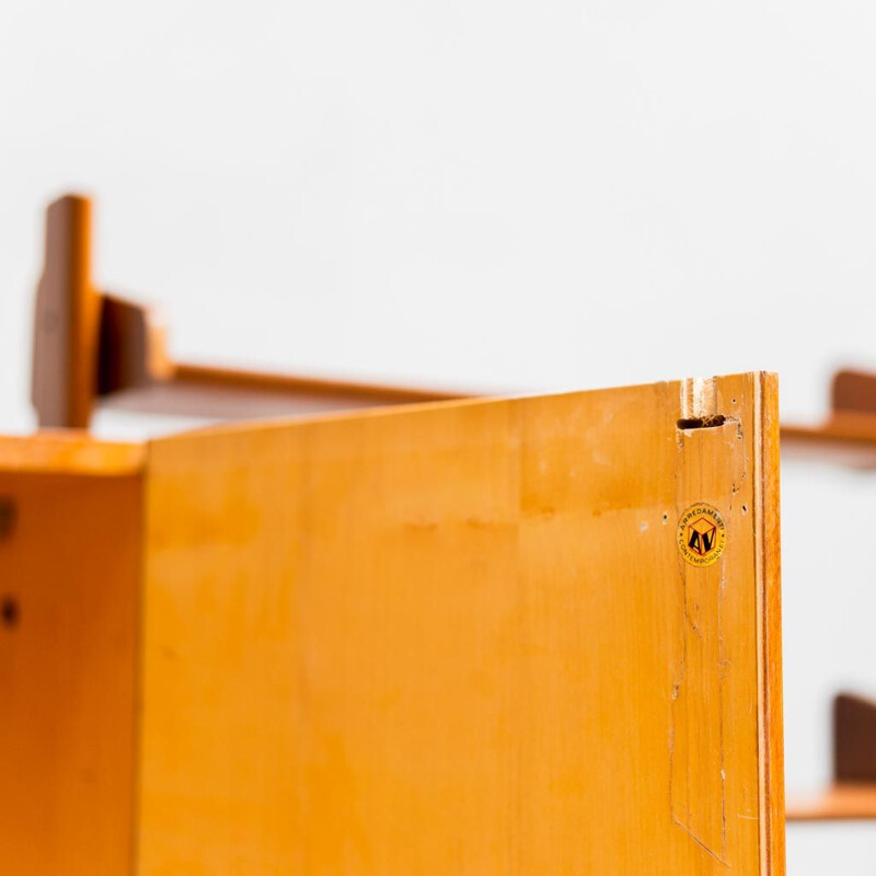 Vintage teak bookcase with cabinet by Av Arredamenti, 1960s