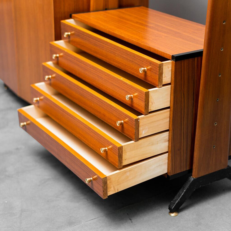 Vintage teak bookcase with cabinet by Av Arredamenti, 1960s