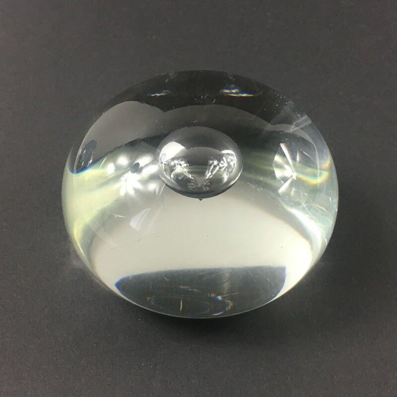 Vintage Murano glass paperweight by Alfredo Barbini, Italy 1970s