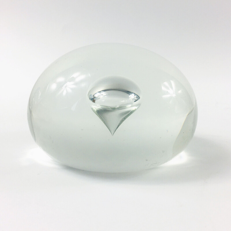 Vintage Murano glass paperweight by Alfredo Barbini, Italy 1970s