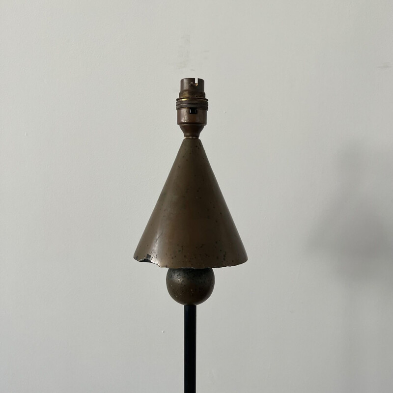 Mid century metal floor lamp, England 1970s