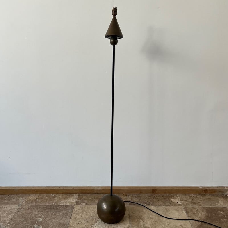 Mid century metal floor lamp, England 1970s