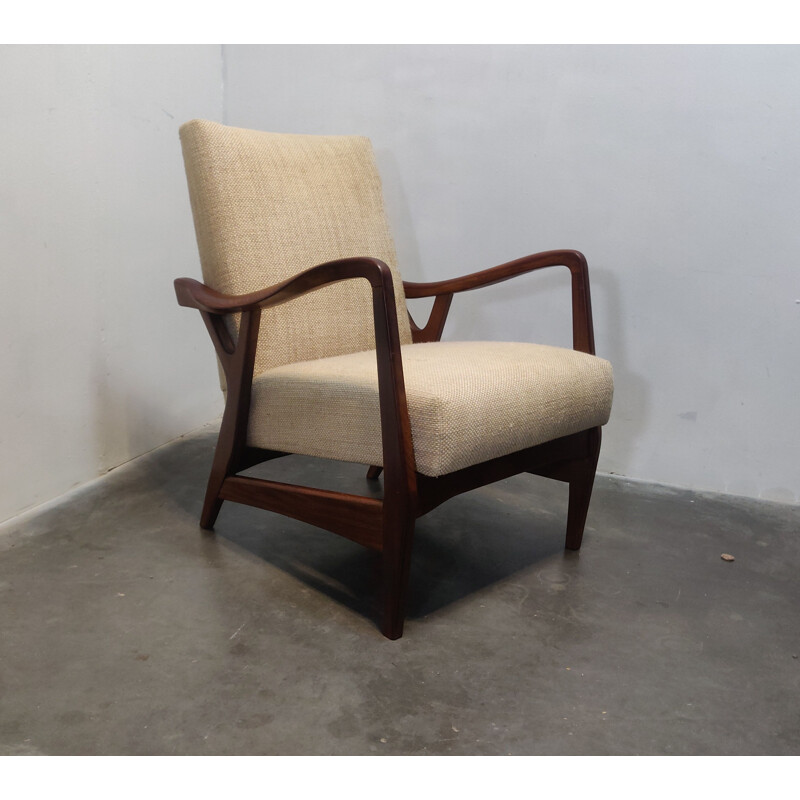 Vintage teak armchair by Topform, 1950s